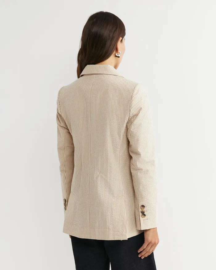 Women Sportscraft Blazers Nikoo Stripe Jacket Tanwhite