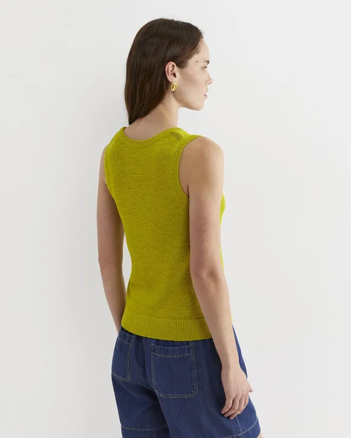 Women Sportscraft Knits and Cardigans Josie Tape Yarn Singlet Celery