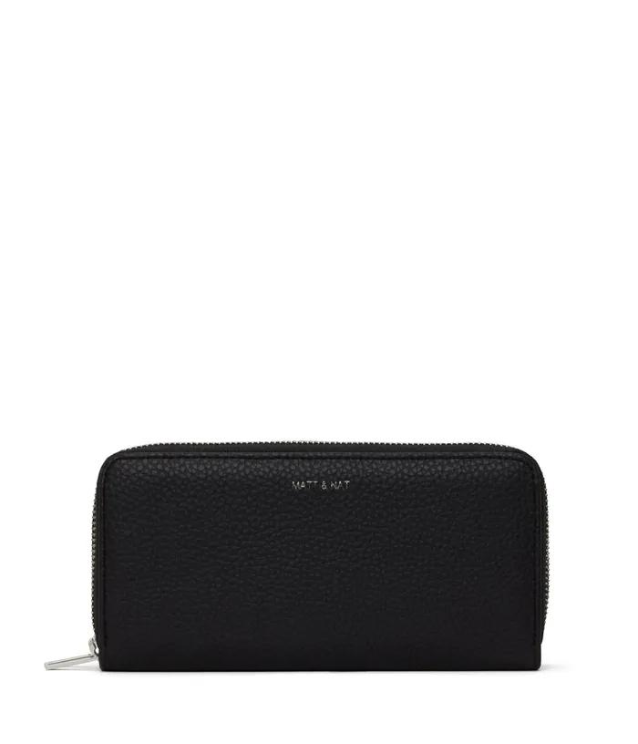 Women Sublime Vegan Wallet 8211 Purity Black Matt and Nat Wallets