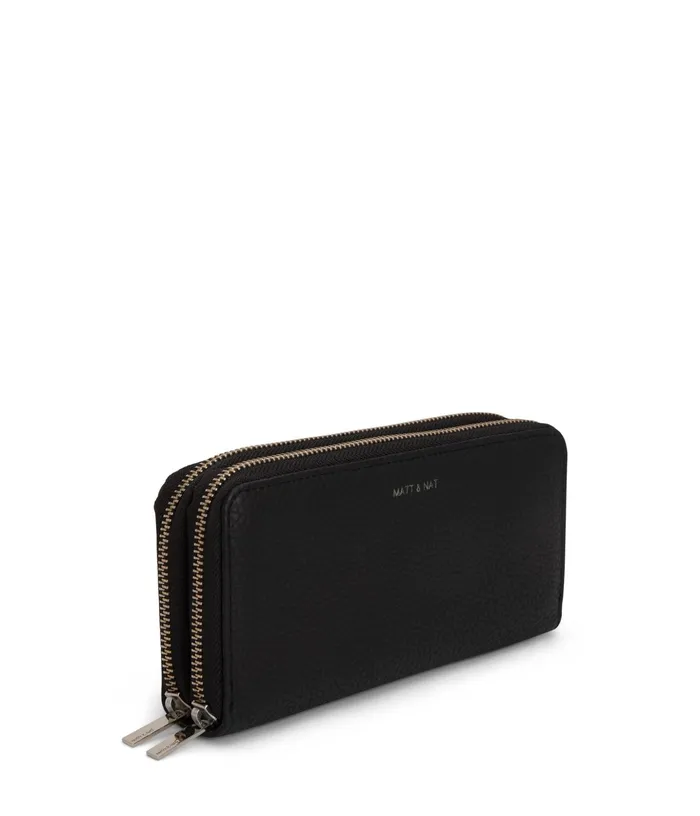Women Sublime Vegan Wallet 8211 Purity Black Matt and Nat Wallets