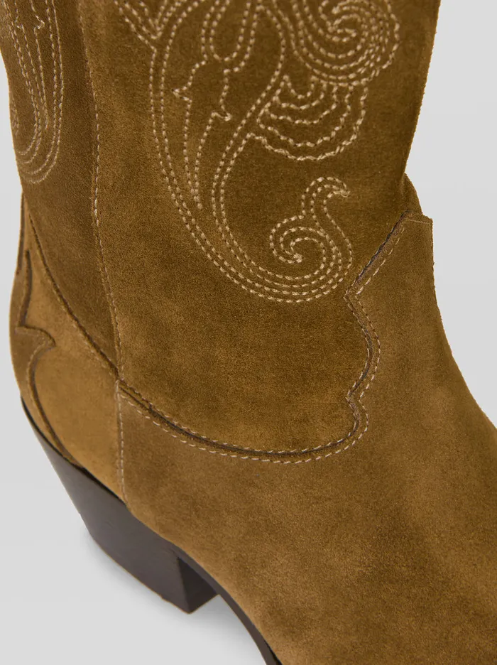 Women Suede Boots With Paisley Embroidery Etro Boots And Ankle Boots