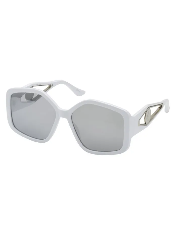 Women Sunglasses Jessica Simpson Oversized Geometric Sunglasses In White