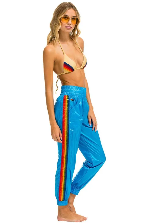 Women Sweatpants Aviator Nation 5 Stripe Hi Rise Wind Pant 8211 Dresden