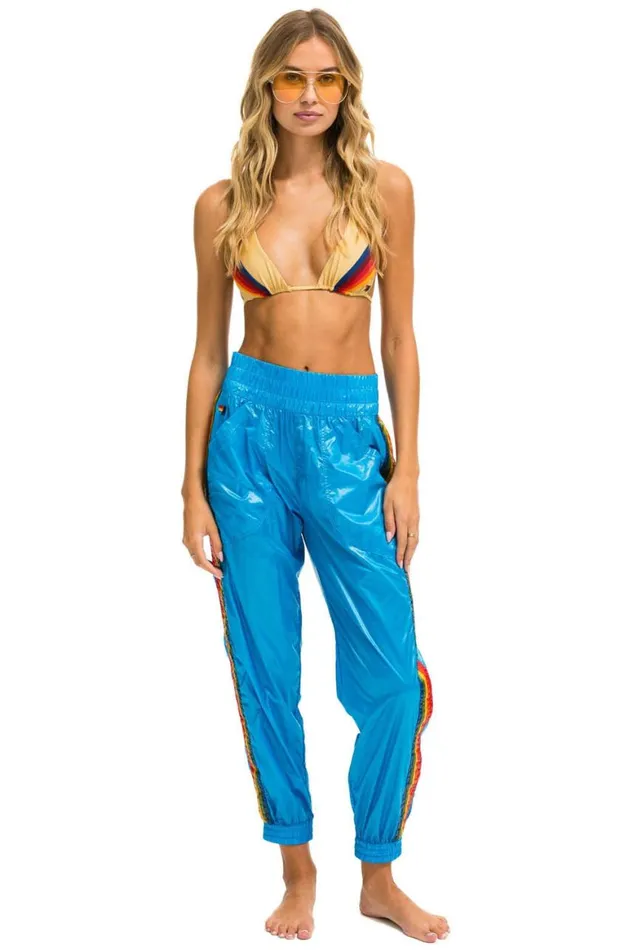 Women Sweatpants Aviator Nation 5 Stripe Hi Rise Wind Pant 8211 Dresden