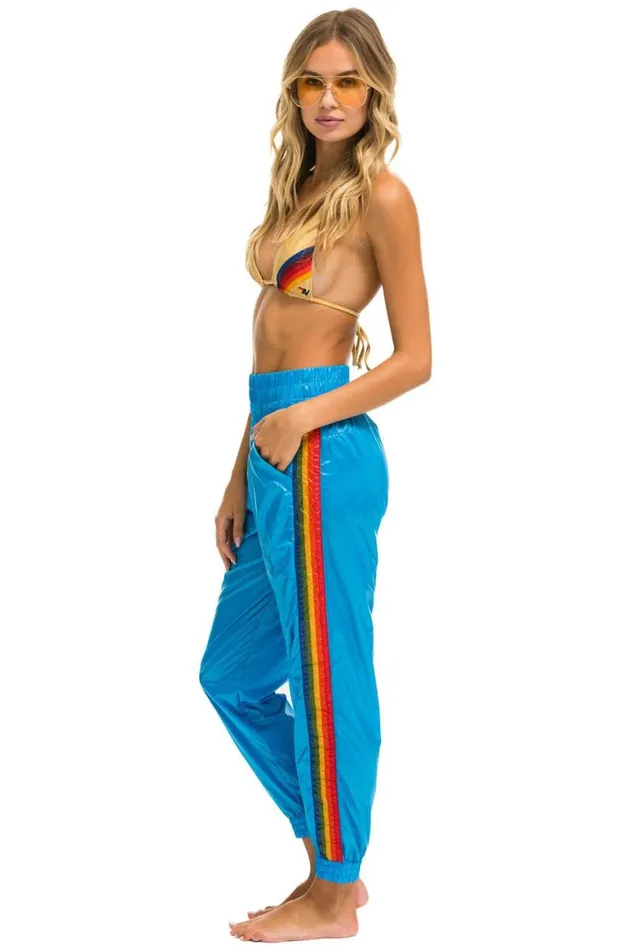 Women Sweatpants Aviator Nation 5 Stripe Hi Rise Wind Pant 8211 Dresden
