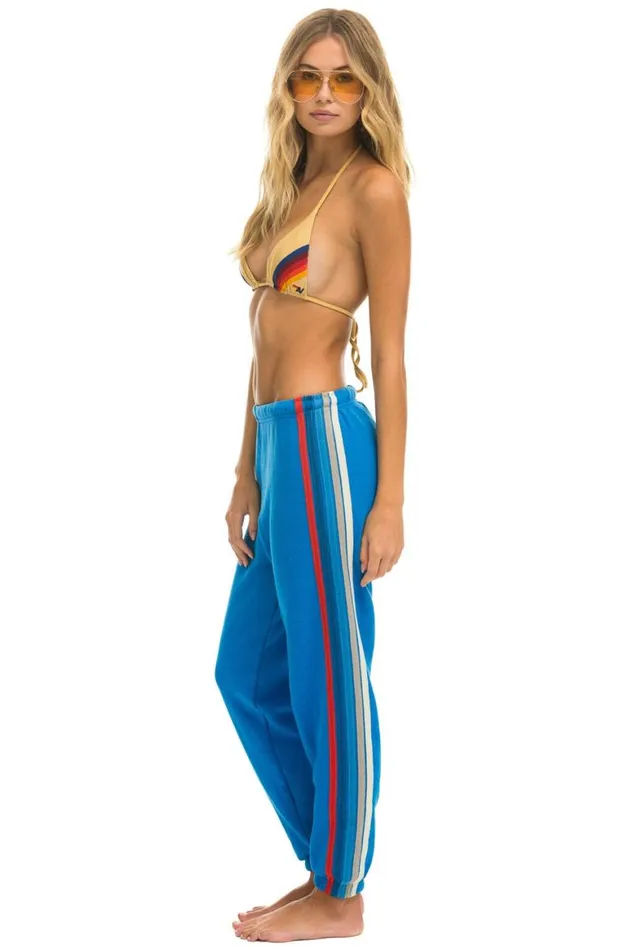 Women Sweatpants Aviator Nation 5 Stripe Sweatpants 8211 Ocean Usa