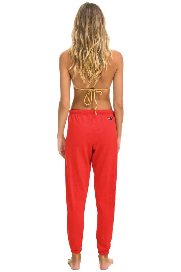 Women Sweatpants Aviator Nation Aspen Sweatpants 8211 Red