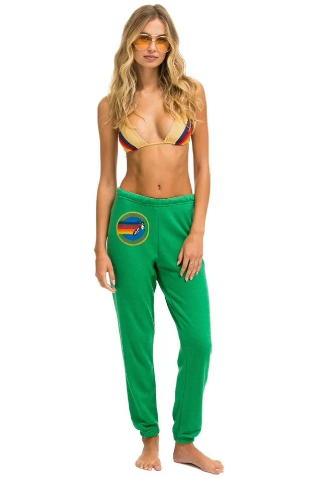 Women Sweatpants Aviator Nation Haight Ashbury Sweatpants 8211 Kelly Green