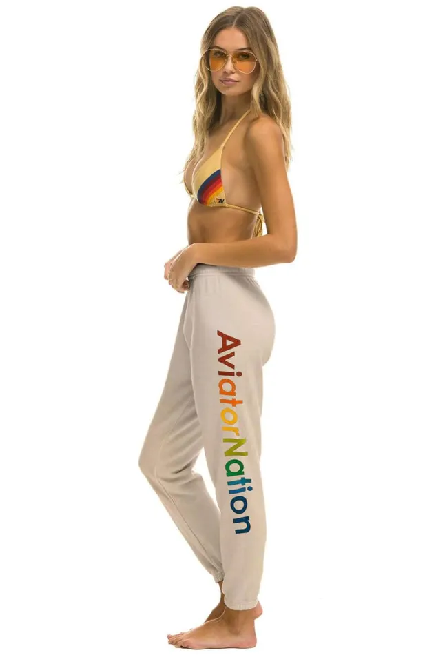 Women Sweatpants Aviator Nation Hamptons Sweatpants 8211 Sand