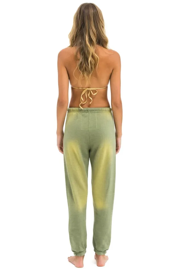 Women Sweatpants Aviator Nation Venice Surfer Sweatpants 8211 Faded Army