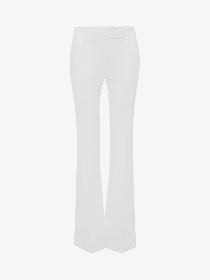 Women Tailoring Alexander McQueen Narrow Bootcut Trousers Light Ivory