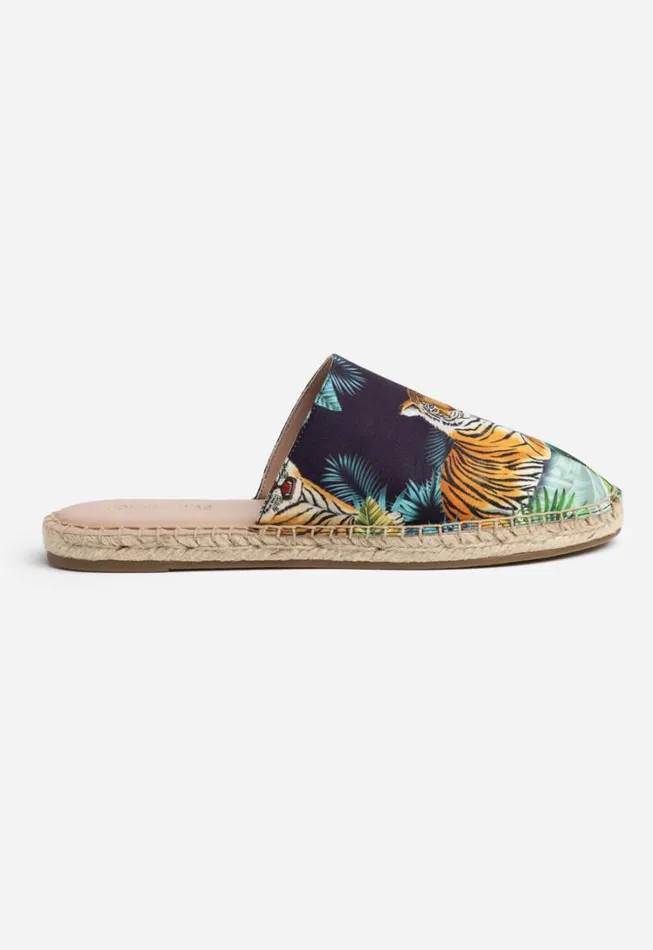 Women TIGRES MULE ESPADRILLE Tigres Print Johnny Was Shoes