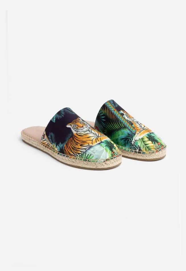 Women TIGRES MULE ESPADRILLE Tigres Print Johnny Was Shoes Women TIGRES MULE ESPADRILLE Tigres Print Johnny Was Shoes