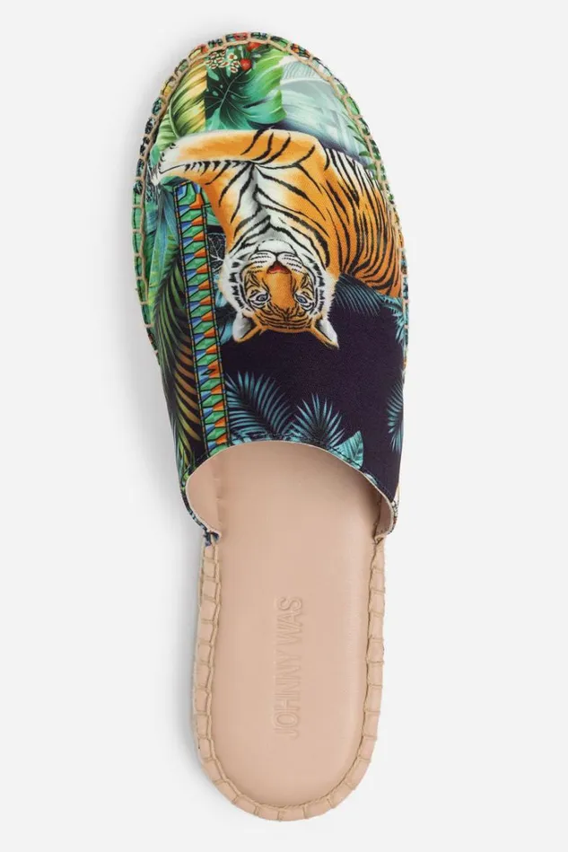 Women TIGRES MULE ESPADRILLE Tigres Print Johnny Was Shoes Women TIGRES MULE ESPADRILLE Tigres Print Johnny Was Shoes