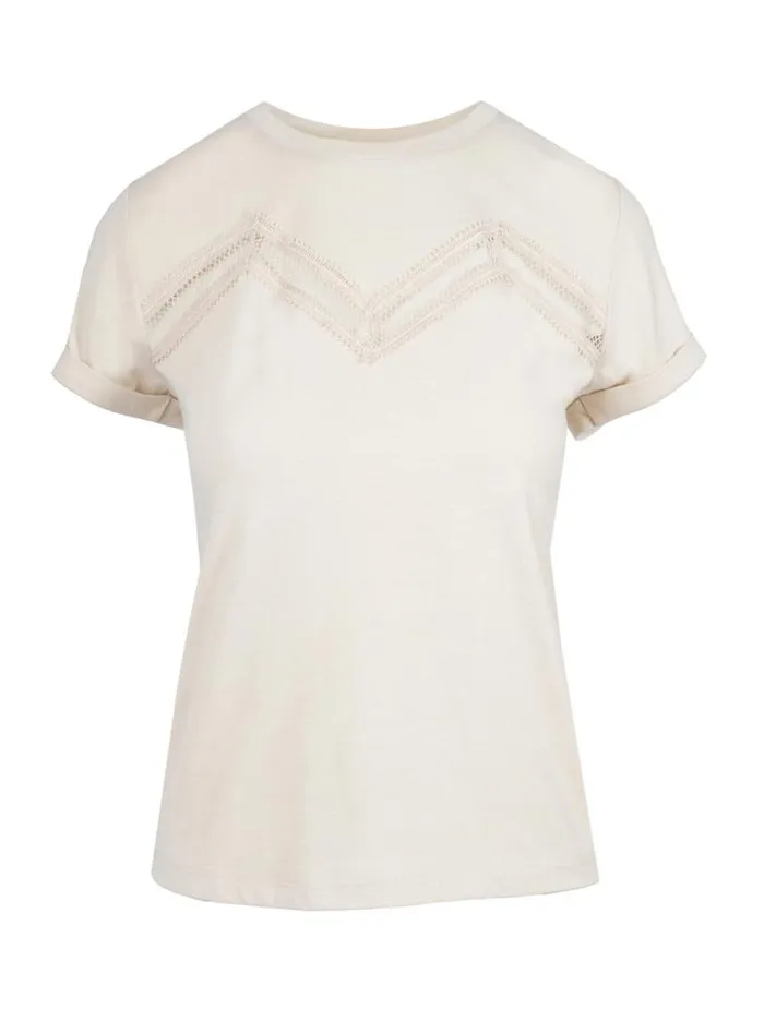 Women Tops and Tees Jessica Simpson Valeriya Tee In Parchment