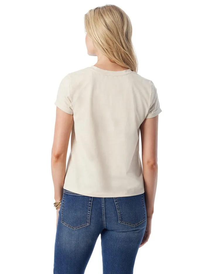 Women Tops and Tees Jessica Simpson Valeriya Tee In Parchment