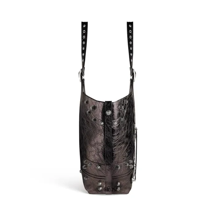 Women Tote Bags Balenciaga Le Cagole Large Carry All Bag Metallized In Grey