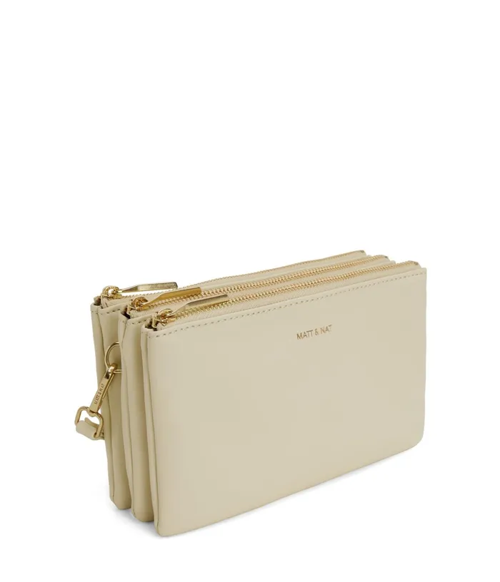 Women Triplet Vegan Crossbody Bag 8211 Loom Tapioca Matt and Nat Crossbody