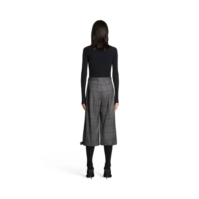 Women Trousers Balenciaga Deconstructed Long Shorts In Grey
