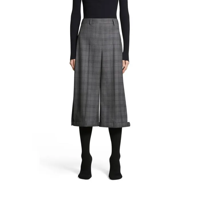 Women Trousers Balenciaga Deconstructed Long Shorts In Grey