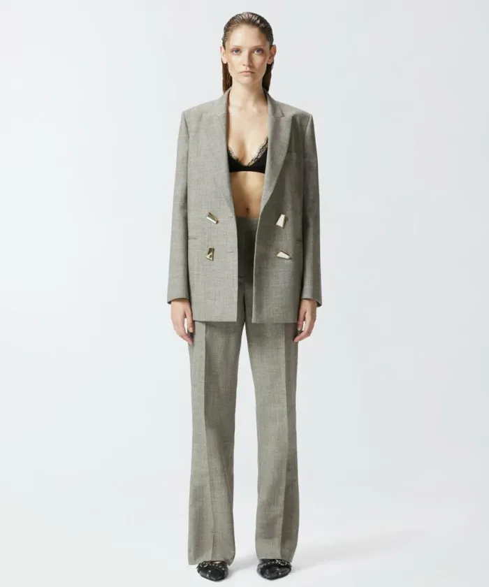 Women Trousers Pinko Frescolana Straightcut Trousers With Pockets Beigecreta