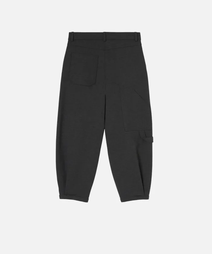 Women Trousers Pinko Wideleg Workwear Trousers With Pockets Greycrow Women Trousers Pinko Wideleg Workwear Trousers With Pockets Greycrow