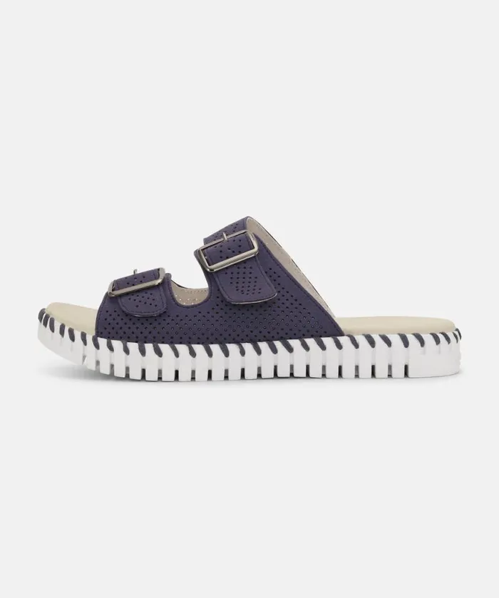 Women Tulip Flats Ilse Jacobsen Sandals 8211 Navy Women Tulip Flats Ilse Jacobsen Sandals 8211 Navy