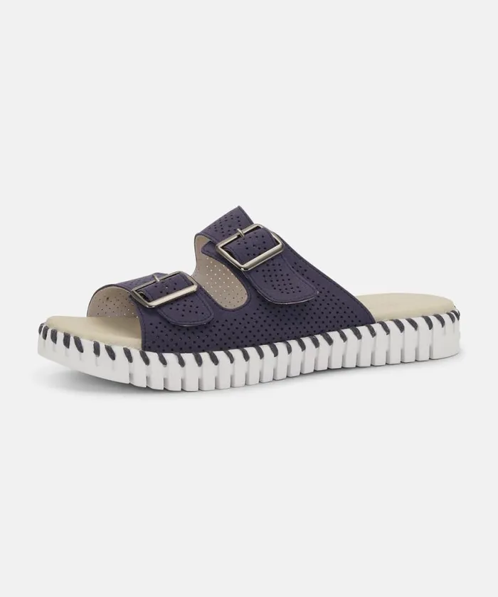 Women Tulip Flats Ilse Jacobsen Sandals 8211 Navy Women Tulip Flats Ilse Jacobsen Sandals 8211 Navy
