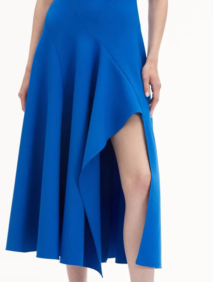 Women Wave Detail Midi Dress Lapis Oscar De La Renta Dresses Women Wave Detail Midi Dress Lapis Oscar De La Renta Dresses
