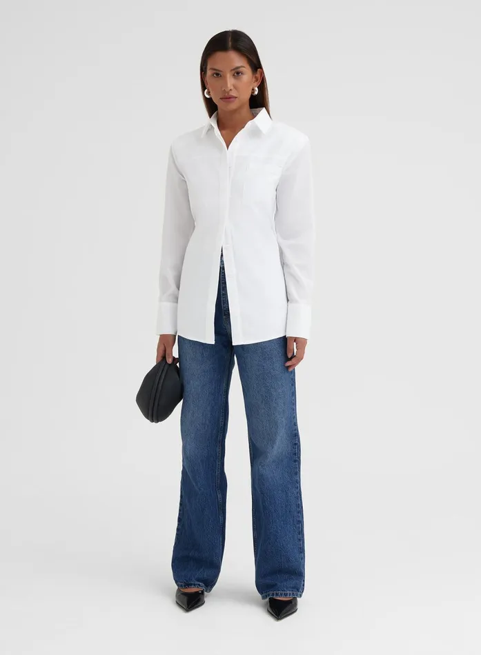 Women White Open Tie Back Shirt 8211 Vienna 4th and Reckless Tops