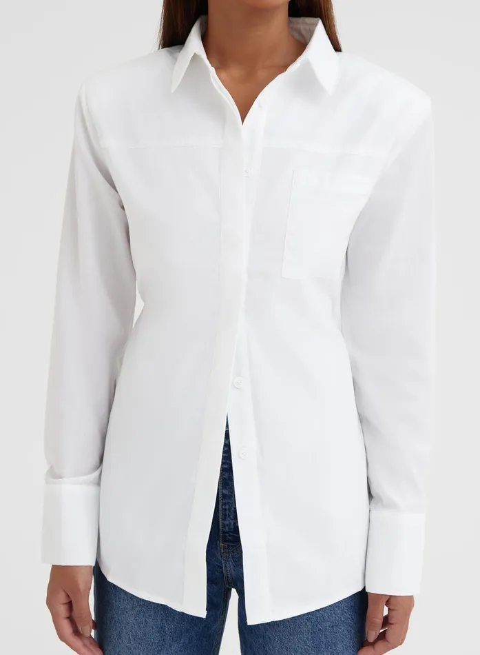Women White Open Tie Back Shirt 8211 Vienna 4th and Reckless Tops