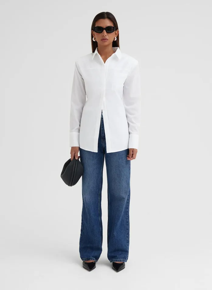 Women White Open Tie Back Shirt 8211 Vienna 4th and Reckless Tops