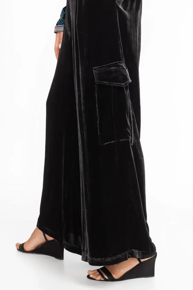 Women Zatima Silk Cargo Pant Black Johnny Was Bottoms Women Zatima Silk Cargo Pant Black Johnny Was Bottoms