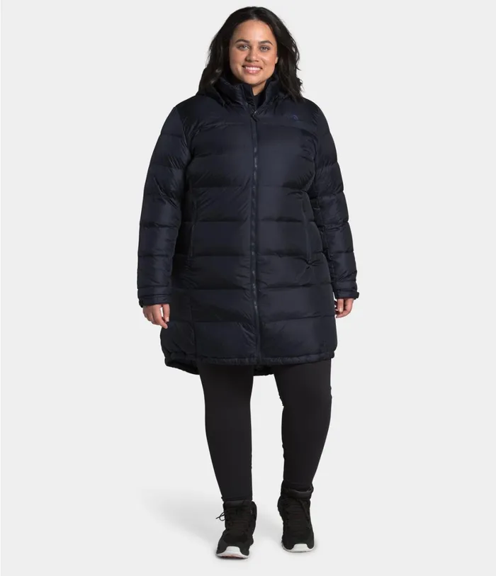 Womens Plus Metropolis Parka III Aviator Navy The North Face Insulated and Down Jackets