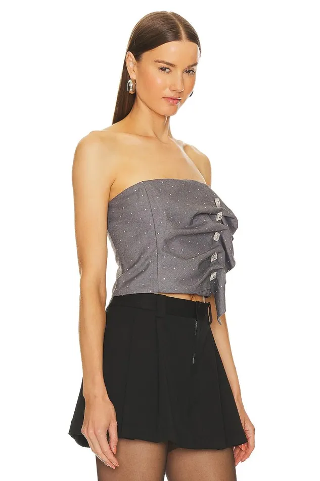 X Bridget Amory Top Grey Women Lovers and Friends Tops