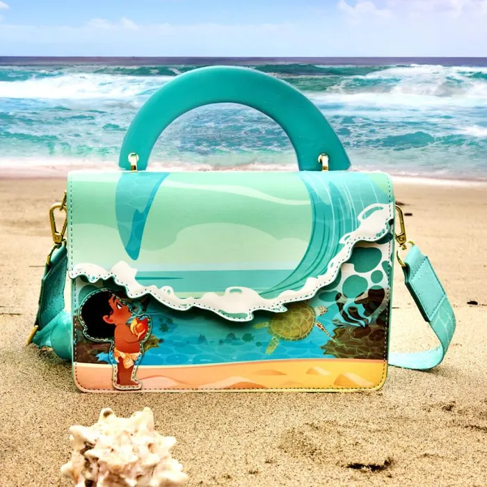 Young Moana Ocean Wave Crossbody Bag Unisex Loungefly Crossbody Bags