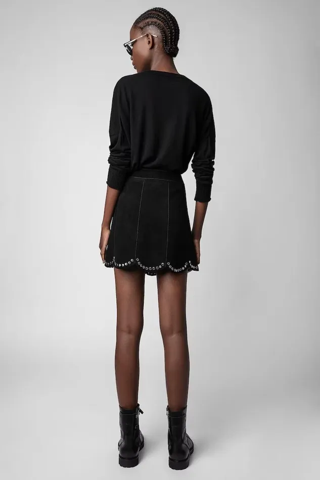 Zadig and Voltaire Skirts and Shorts JASIA STUD SKIRT BLACK 8211 Women Zadig and Voltaire Skirts and Shorts JASIA STUD SKIRT BLACK 8211 Women